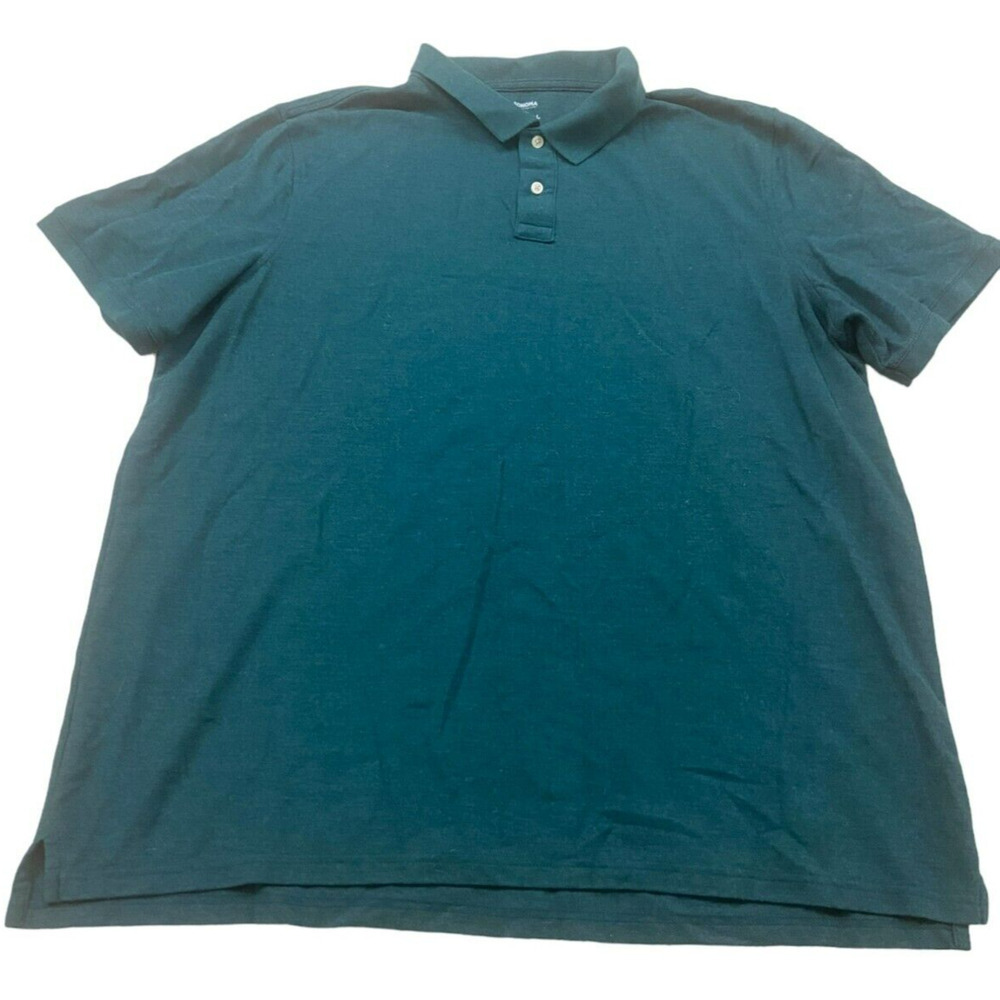 Sonoma Polo Shirt Mens Size 3XL Tall Teal Green Short Sleeve Work Golf Cooling